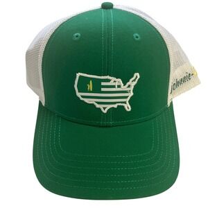 Johnnie-O Mens Golf Flagler Trucker Hat Green USA Map Snapback JMHT2420 NEW